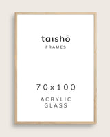 Egetræsramme (med plexiglas)