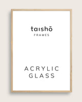 Egetræsramme (med plexiglas)