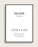 Sort ramme (med plexiglas)