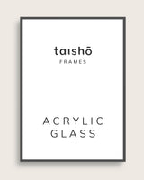 Sort ramme (med plexiglas)