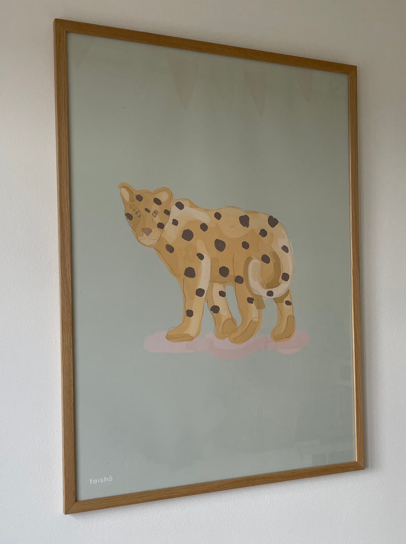 Gepard 50x70 inkl. egetræsramme
