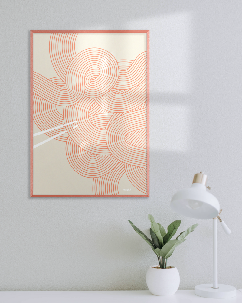 Coral red frame -A4